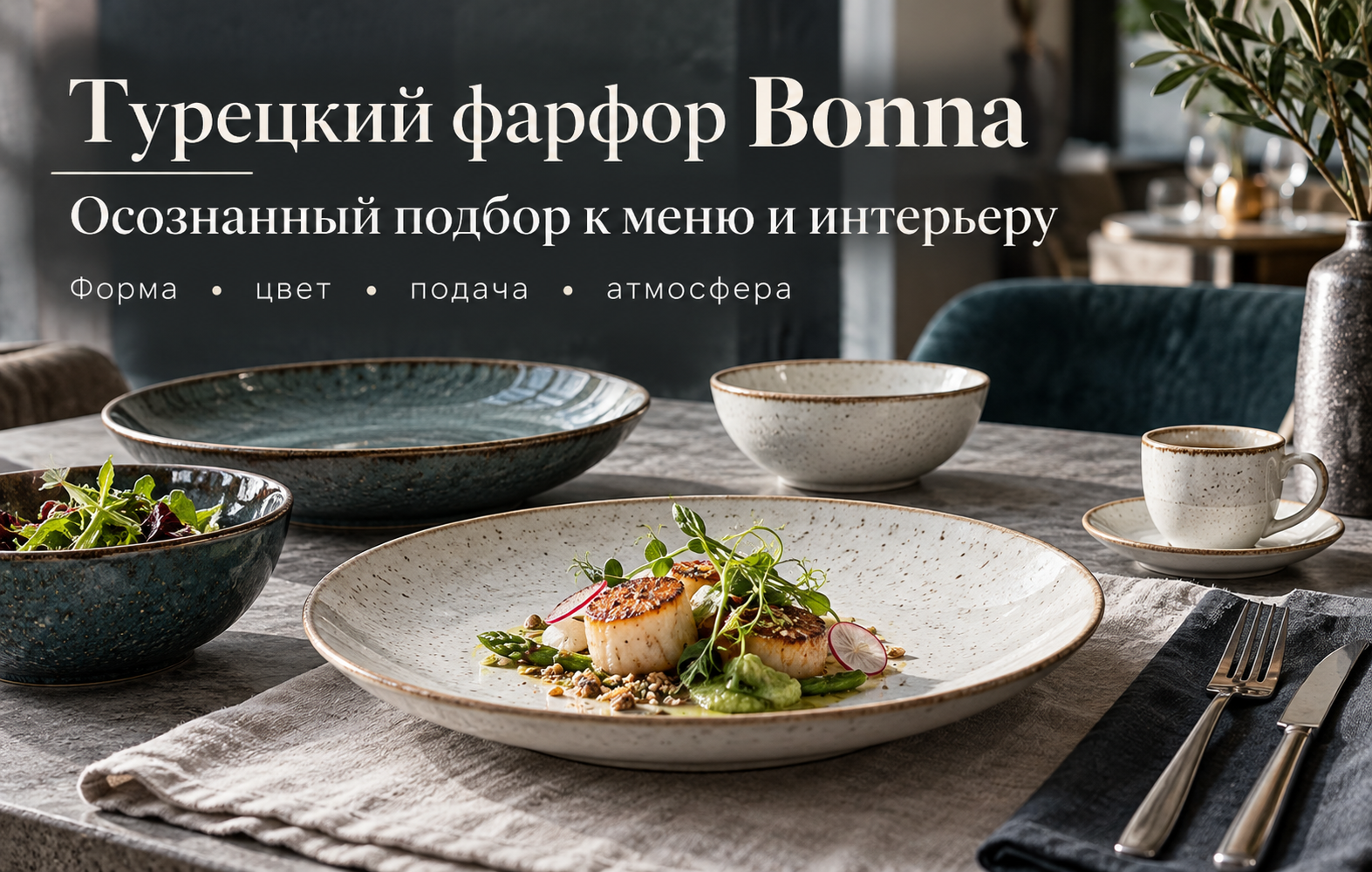 Турецкий фарфор Bonna: осознанный подбор к меню и интерьеру. Турецкий фарфор Bonna: осознанный подбор к меню и интерьеру.