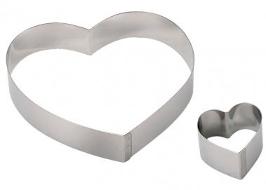 Форма кондитерская "Сердце" d=18 см. h=4 см. нерж. De Buyer /1/ АКЦИЯ