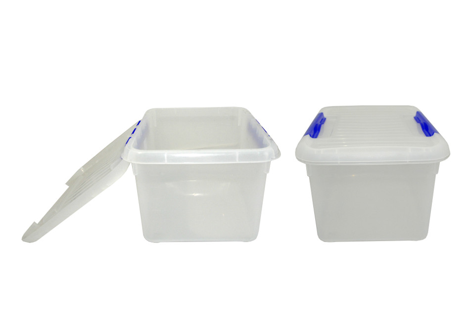 Контейнер для продуктов прямоуг. 8,0 л. 30*23*16,5 см. с синим зажимом MGprof /1/25/