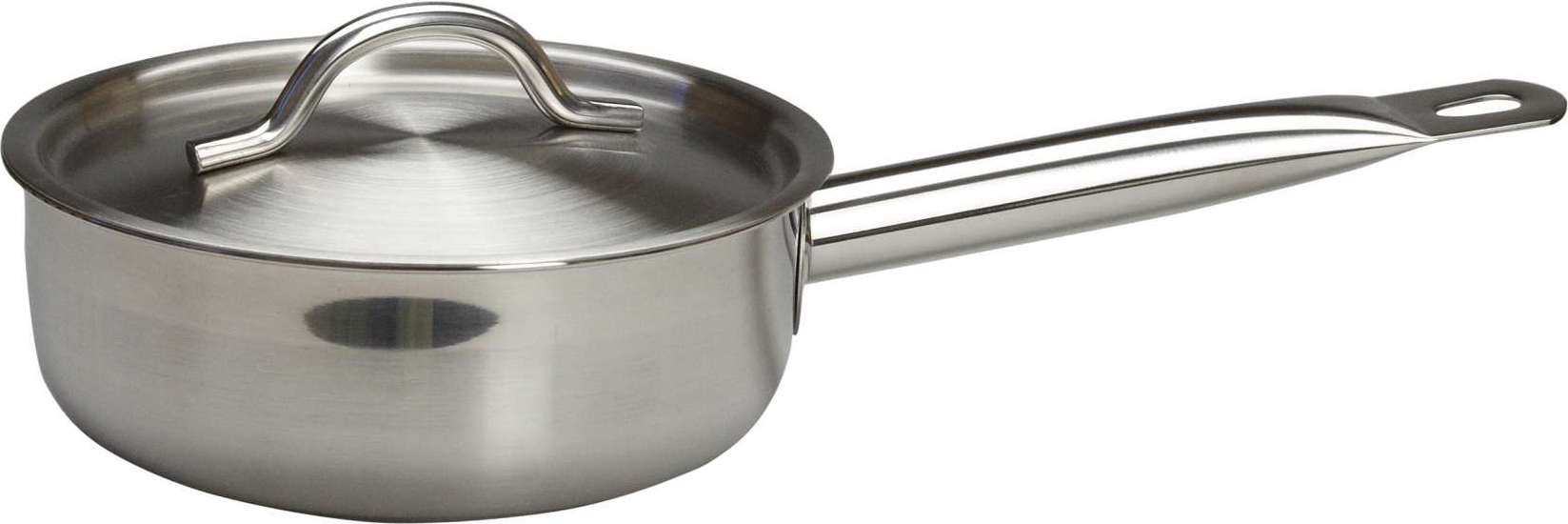 Сотейник 1,3 л. нерж. d=14 см. h=8,5 см. с крышк. тройн дно (индукция) MGsteel /1/