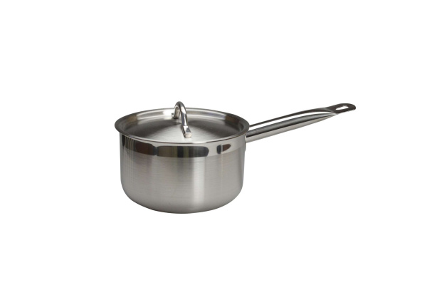 Сотейник 3,8 л. нерж. d=20 см. h=12 см. с крышк. тройное дно (индукция) MGsteel /1/4/