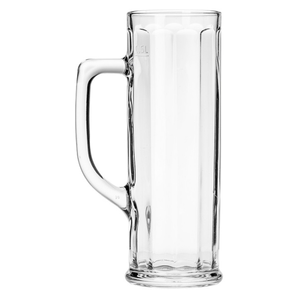 Кружка для пива 500 мл. d=75 мм. h=218 мм. с гранями Данубио Borgonovo /1/6/96/384/