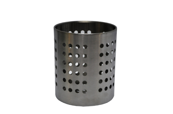 Подставка для столовых приборов (стакан) d=100 мм. h=125 мм. перфор. нерж. MGsteel /1/96/
