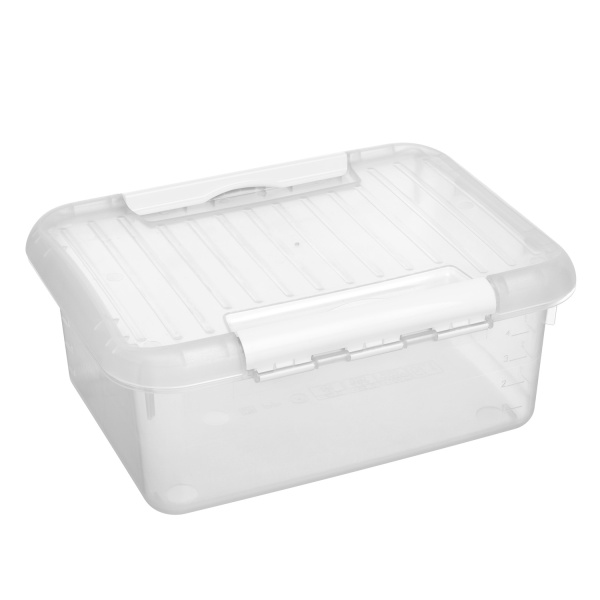 Контейнер для продуктов прямоуг. 6,0 л. 30*23*12 см. с белым зажимом MGprof /1/30/