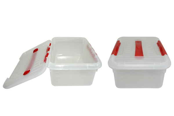 Контейнер для продуктов прямоуг. 6,0 л. 30*23*12 см. с ручкой, с красным зажимом MGprof /1/30/