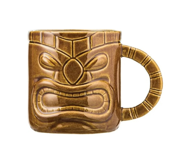 Кружка 450 мл. d=90 мм. h=93 мм. керамика, коричневая Тики /1/12/