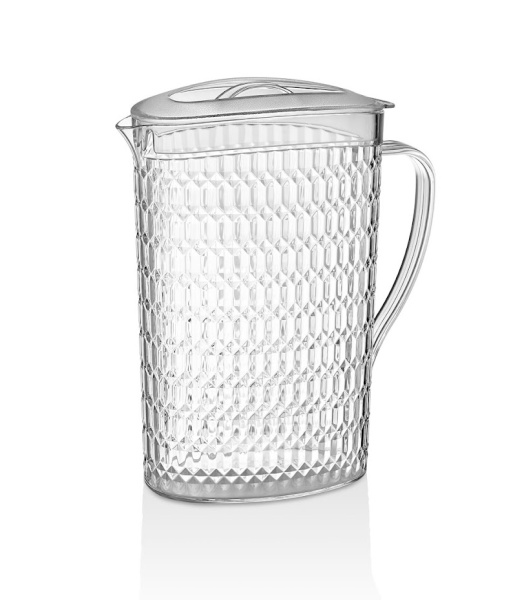 Кувшин 2,2 л. h=240 мм. с крышкой Даймонд, поликарбонат прозрачн. GP /1/12/